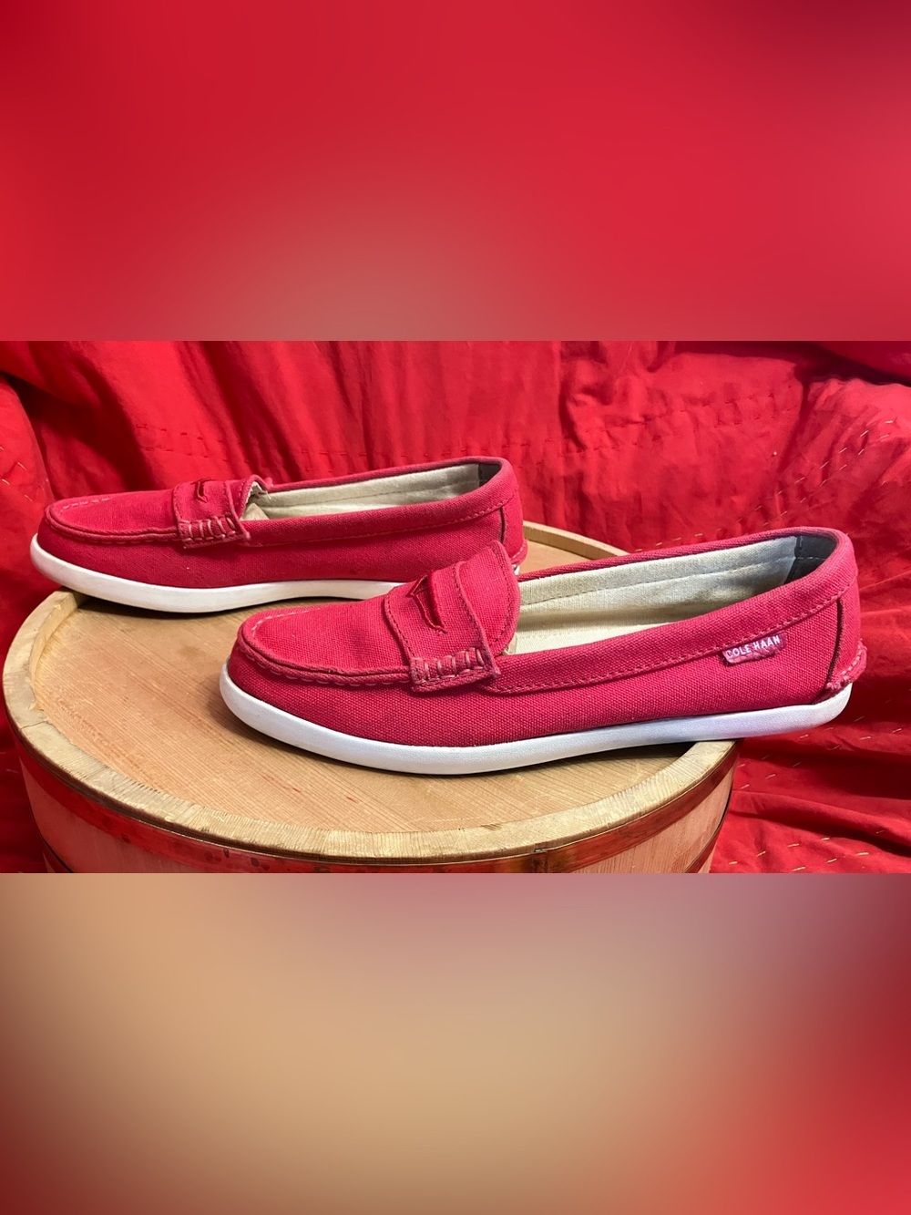 Cole Haan Women's Nantucket Penny Loafers Slip On Pink Size 8 - Picture 3 of 8